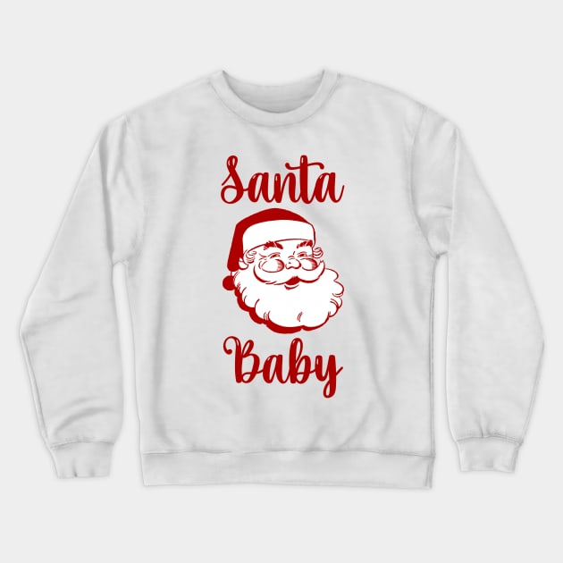 Santa Baby Crewneck Sweatshirt by BlackCatArtBB